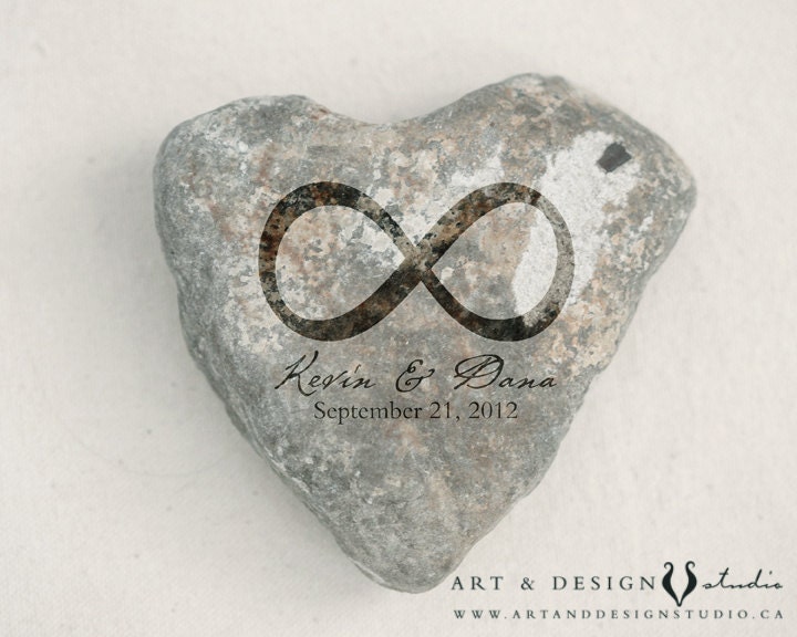 Unique Wedding Gift -  Heart shaped Beach Stone Rock