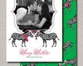 Mistletoe Kisses Zebra Christmas Photo Holiday Card - Set of 50 - FREE RETURN ADDRESSING - by Flair Designery Il_170x135