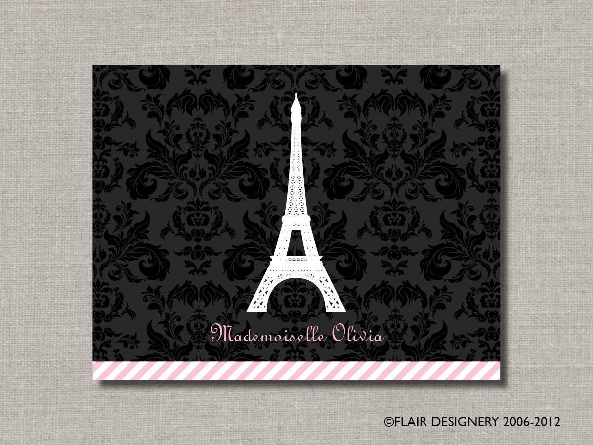 Parisian Passport Party Thank You Card - Set of 24 - by Flair Designery Il_570xn