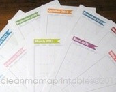 2013 Banner Planner or Binder Calendar - 12 documents - INSTANT DOWNLOAD