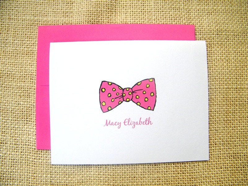 Baby Bow Personalized Stationery