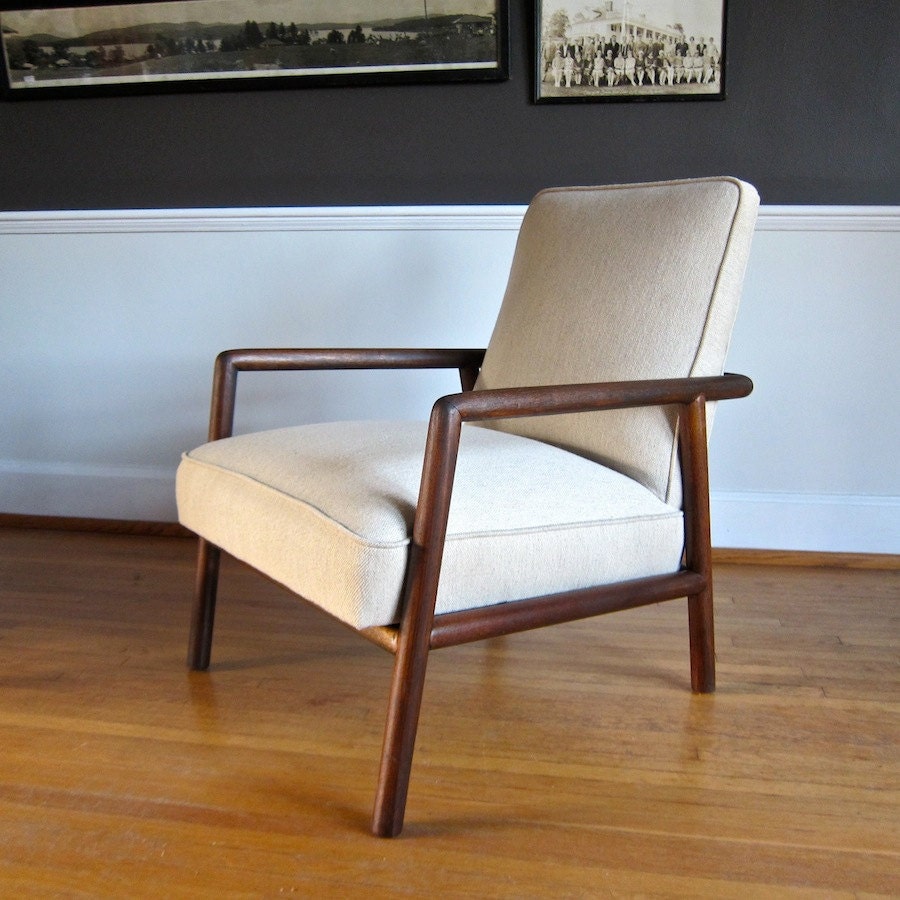 Robsjohn - Gibbings Walnut Armchair for Widdicomb - Mid Century Modern - 1950s