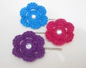 Crochet Flower Doily Hair Pins