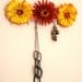 Jewelry display - Red and Yellow Spring Flowers - repurposed from scrap wood by Lolailo