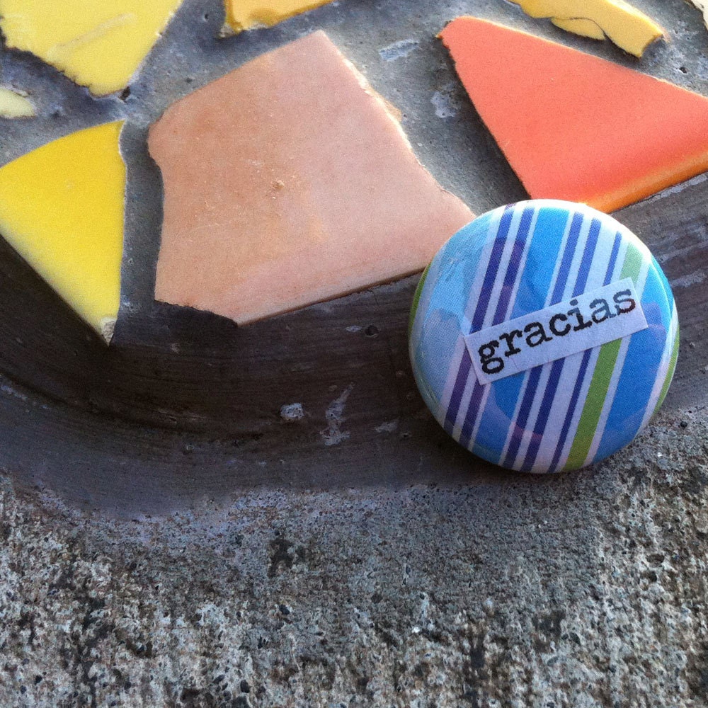 Gracias  - Spanish Language Pinback Button