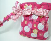 Wristlet Purse Bag Pouch Volley Ball  Hot pink