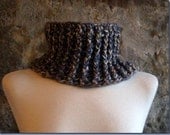 Ribbed Turtleneck Neckwarmer Infinity Scarf Cowl Crochet Pattern PDF