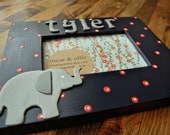 elephant picture frame personalized frame with elephant childrens picture frame by oscar & ollie
