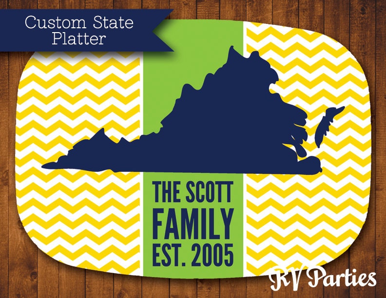 Custom State Melamine Platter Il_170x135