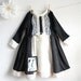 Girl's Black Dress 5T Toddler Clothing Cream Lace Birthday Party Upcycled Clothes Special Occasion Children's Jumper 'MOIRA'