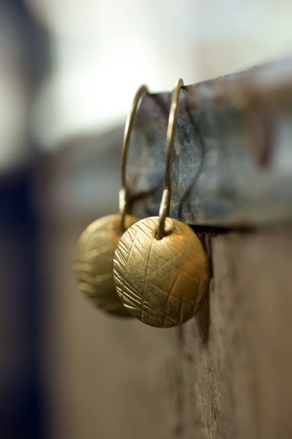 Tiny Gold Moon Earrings