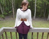 Cardigan Cream Wool Swing Coat