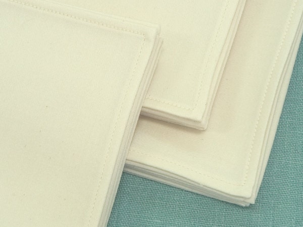 Natural Organic Cotton Handkerchiefs, Set of 3, Handmade in USA, Soft and Smooth