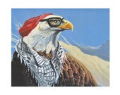 Hipster Bald Eagle 8.5x11 print