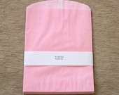 Large Pink Glassine Lined Bags - 10
