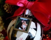Wedding Invitation Christmas ornament WITH PHOTO, Just married, Mr and Mrs, first christmas, Christmas ornament made with your invite