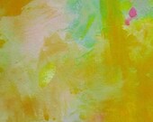 Yellow Abstract 8 x 10 Giclee Print, Matted to 11 x 14