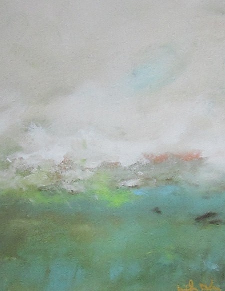 Green Blue Ocean 8 x 10 Giclee Print, Matted to 11 x 14