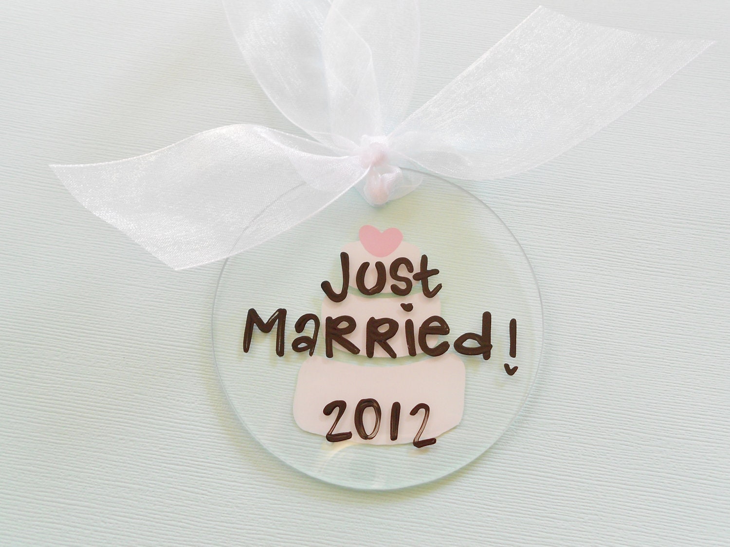 Just Married Christmas Ornament - Our First Christmas Ornament - just married ornament