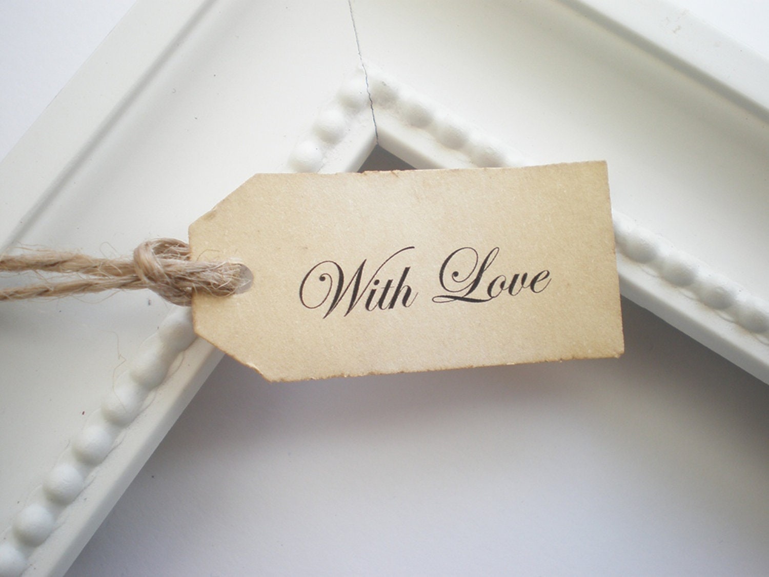 Love Tags Wedding Favor Tags Gift Tags Thank You Tags Vintage Style Tags Set Of 12 Tags