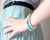 Wrap Bracelet in Seafoam - Whimsical Fiber Jewelry