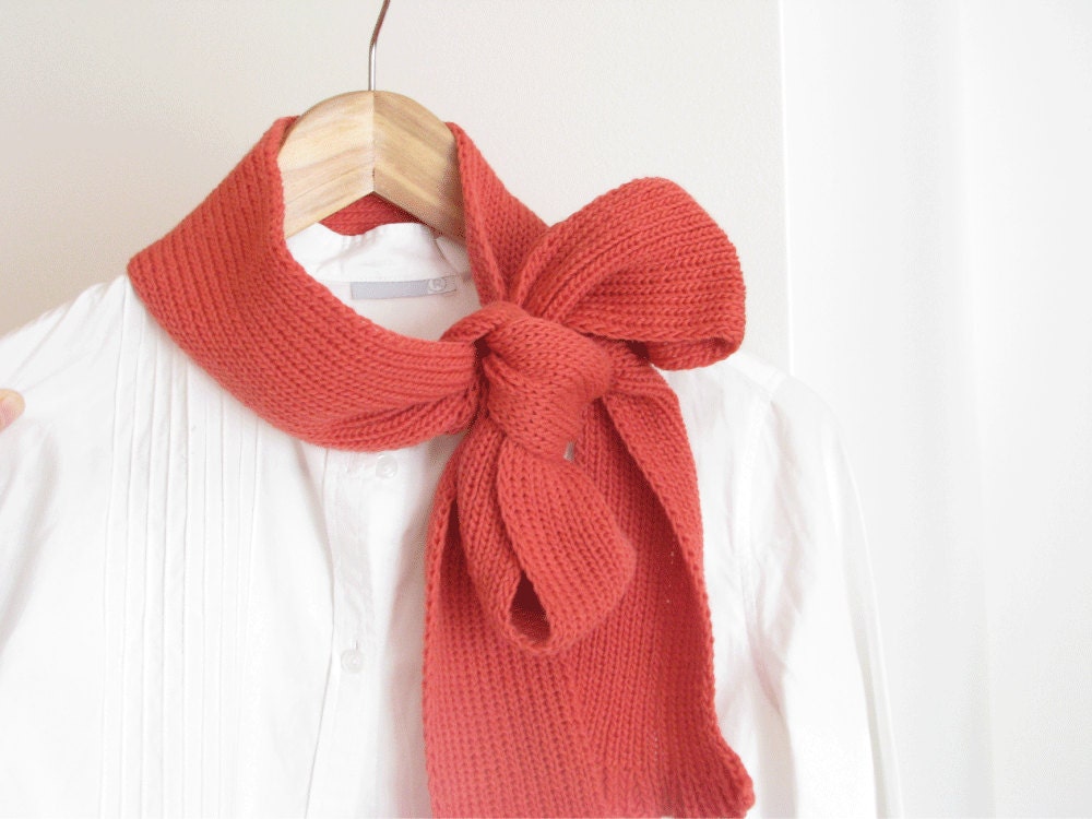knit wool scarf cherry red - Winter woman accessories - AW 2012-13