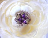 5pcs RD82 Purple Rhinestone Crystal Metal FlatBack Embellishment Brooch Wedding Bridal invitations favors bouquets accessories