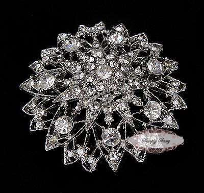 RD228 Brooch Pin Rhinestone Crystal Metal Flatback Embellishment Brooches wedding bridal favor invitation crystal bouquet flower hair