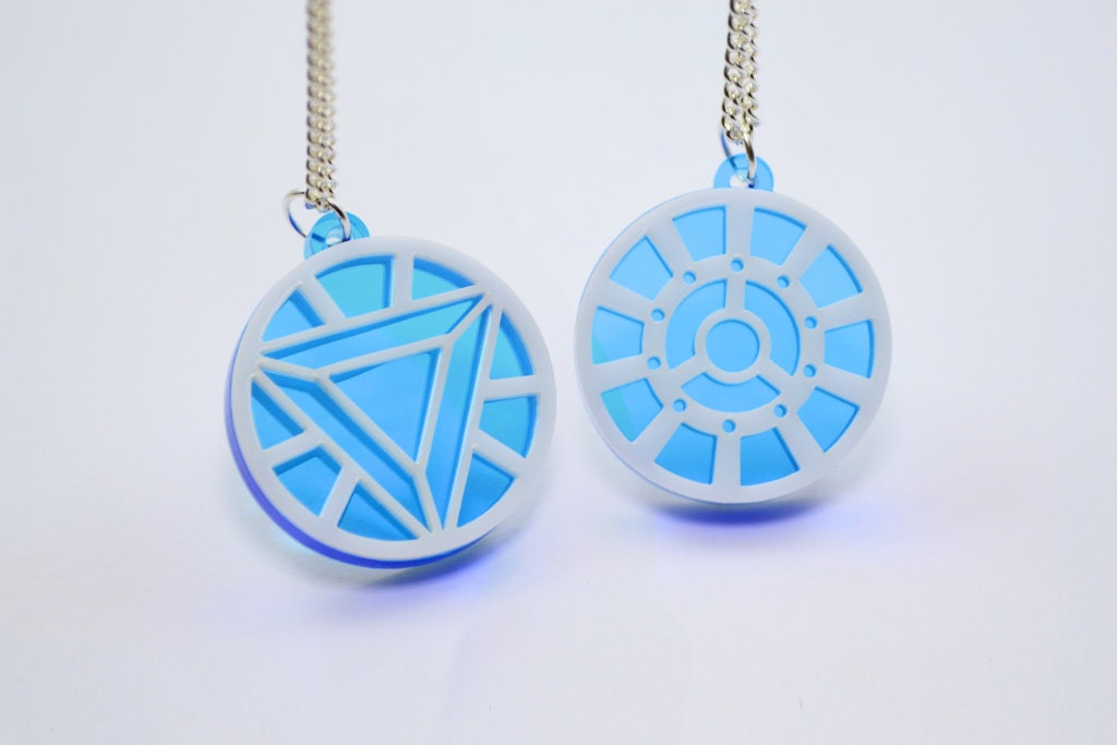 Iron Man Arc Reactor Friendship Necklaces - Laser Cut Acrylic - SALE PRICE