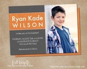 LDS Baptism Photo Invitation (Digital or Printed)- "all boy"