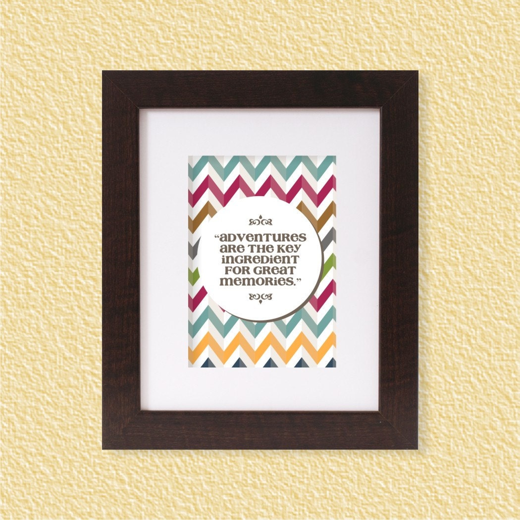 Adventures - 5x7  - Digital Printable Poster, Print, Typography, Art, Download and Print JPEG Image