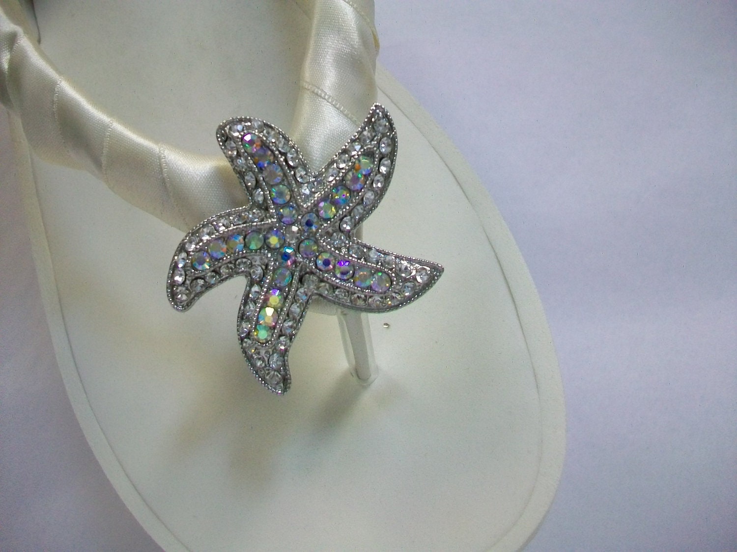 Wedding Shoes - Starfish Platform Flip Flops