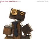 ON SALE Toy robot, wood robot, children's gift, handmade robot, ooak