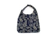 Large Blue and White Delft Paisley Hobo Bag Purse