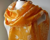 Silk scarf, hand painted. Napa Valley chardonnay. Fall fashion.