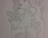 Original pencil drawing. I call her Aura Fea