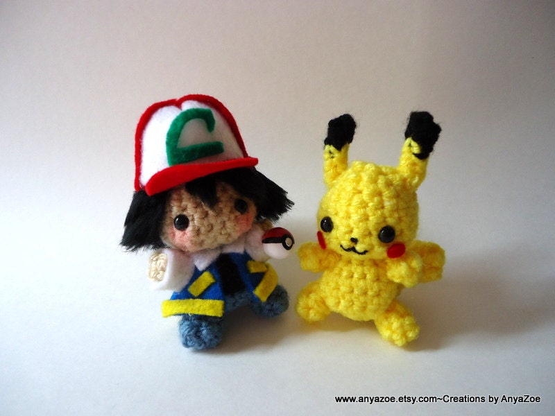 Ash and Pikachu Amigurumi
