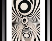 Tehos artwork Bubble in the vortex Limited edition 21 x 29,7 cm geometric poster art print