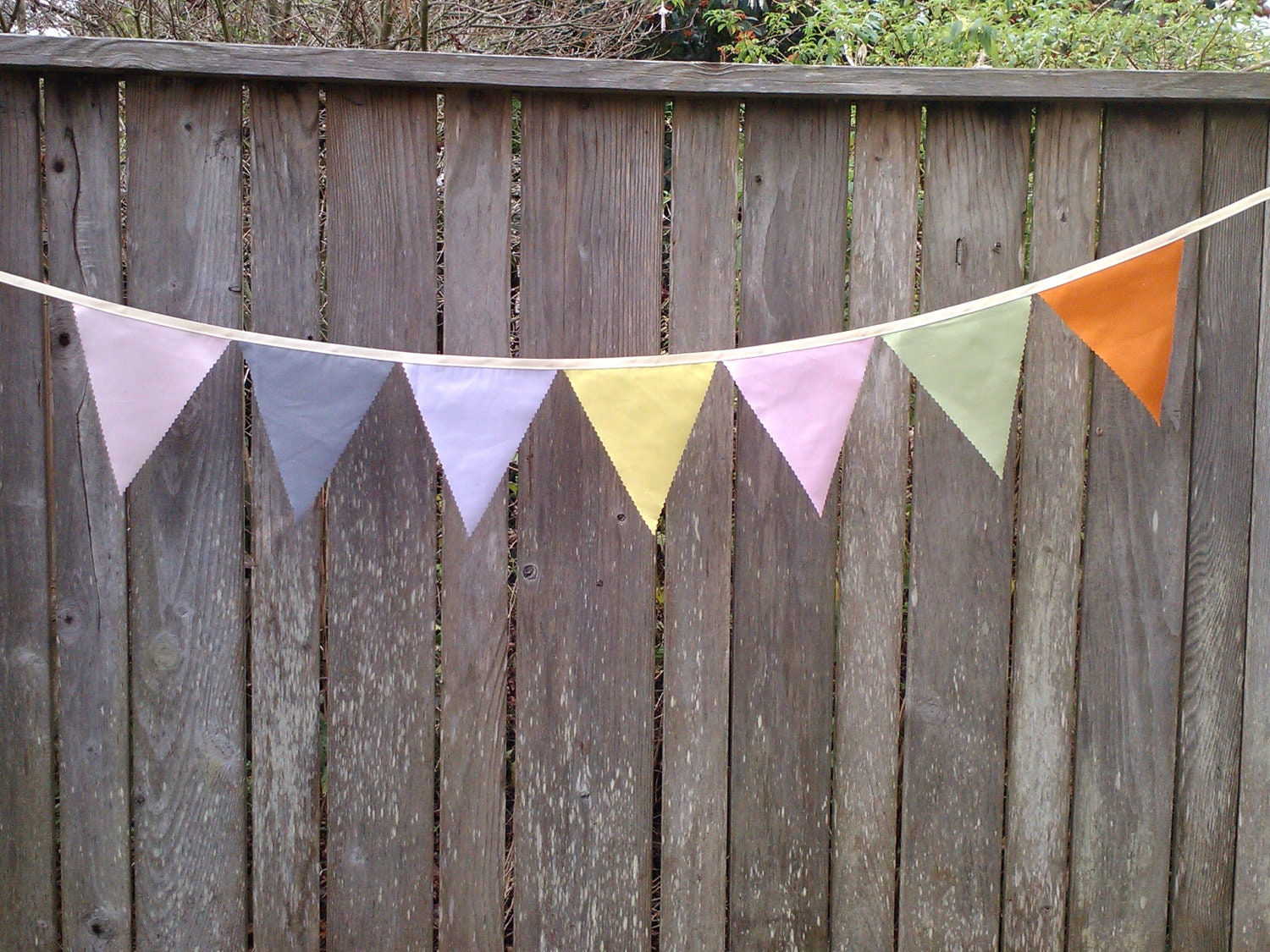 Fabric Bunting Flags - Farmers Market pennants spring colors Il_570xn