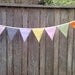 Fabric Bunting Flags - Farmers Market pennants spring colors