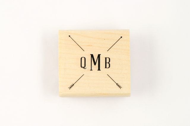 custom arrow monogram stamp
