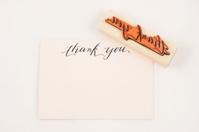 thank you calligraphy stamp