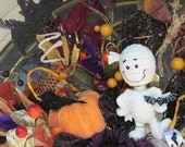 XXL GoiNG BaTTY HaLLoWeeN  Fall n MuMMy Swag Home Decor Oct Fall Wreath