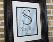 Personalized Distressed Stripe Wedding - Anniversary - Baby - Prints - FREE SHIPPING