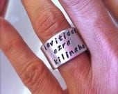 NEW-Brag Ring...Hand Stamped Rings by dc&t
