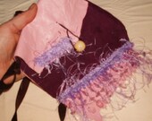 Pink & Purple Leather Fairy Pouch