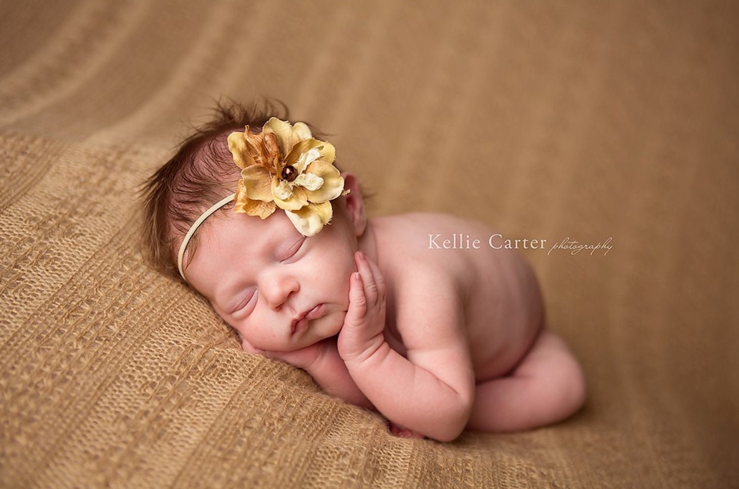 Stunning Vintage Bronze Flower Headband