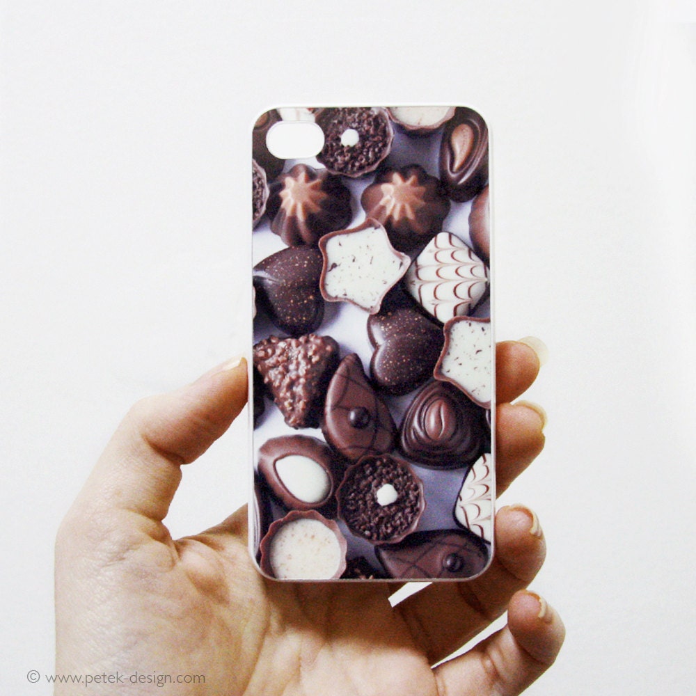 Chocolate iPhone 4 / 4s Case. Whimsy candy unique Accessory. Teens Unisex Gift by PetekDesign, food dessert