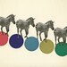 Zebra Crossing - Animal Art, mid century modern print, zoo animals, nursery decor, kids wall art 8x10" Giclee Print