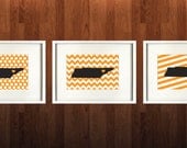 University of Tennessee Set of Three Giclée Prints - 8x10 - Go Vols